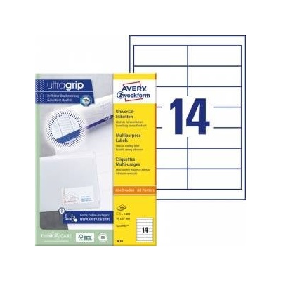 Avery Zweckform ETIK. ZF 3678 97X37 MARGI. /1400/ LABEL - 3678