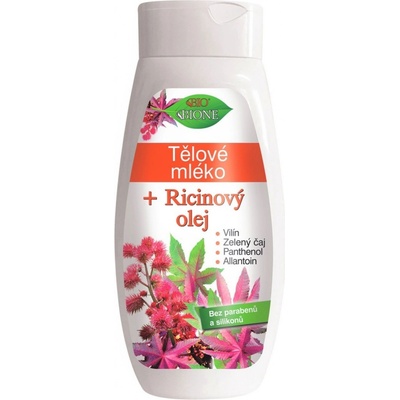 Bione Cosmetics Ricinový olej tělové mléko pro všechny typy pokožky 400 ml