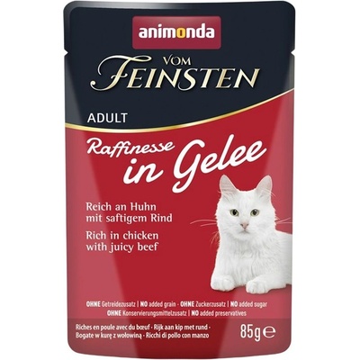Animonda Vom Feinsten Raffinesse In Gelee пиле & говеждо в желе 85 г