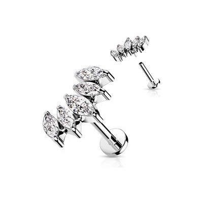 Šperky4U Labreta cartilage piercing LB0041ST-1206 – Zboží Dáma