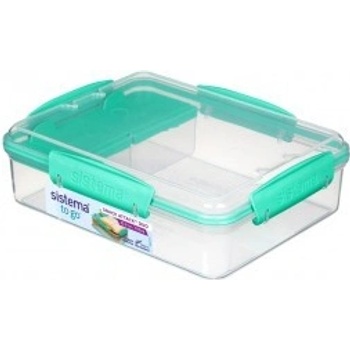 Sistema krabička na svačinu To Go se 3 oddíly 975 ml minty teal