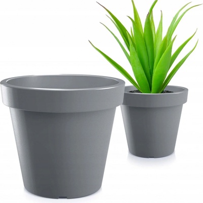 PlasticFuture Květináč Lofly sivý kámen, 24,5 cm