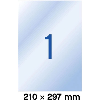 Sorex Полиестерни етикети, матово прозрачни Sorex 1ет/лист оп. 20 листа