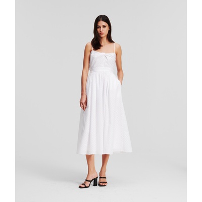 Karl Lagerfeld Kl Burnout Dress biela