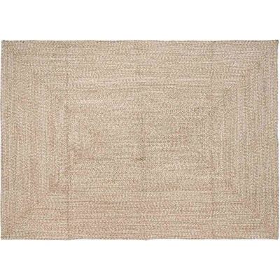 vidaXL Килими за помещение Естествено и бяло 160 x 230 cm юта (42010481)