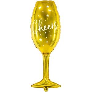 Party Deco Фолиев Балон "Чаша", 28x80 см, в Златно (FB52M-019)