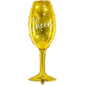 Party Deco Фолиев Балон "Чаша", 28x80 см, в Златно (FB52M-019)