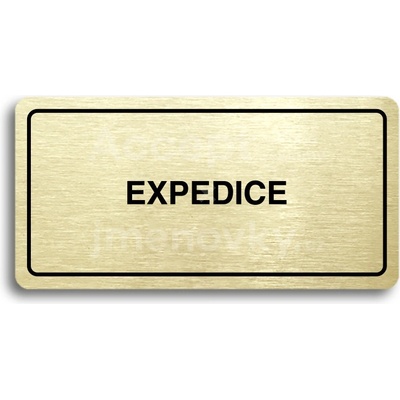 ACCEPT Piktogram EXPEDICE - zlatá tabulka - černý tisk