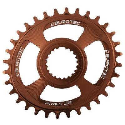 Плоча BURGTEC Oval Shimano Direct Mount Thick Thin - Каш Бронзов 32T
