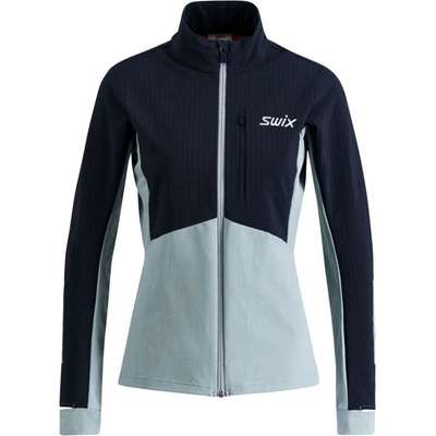 Swix Pace Hybrid Full Zip Midlayer W dark navy