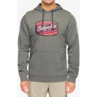 Columbia Trek Graphic Hoodie charcoal heather/c.badge
