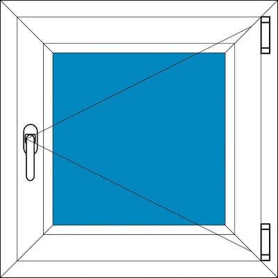 Aluplast Plastové okno Ideal 4000 Jednodílné Otevírací 40x50 Bílá - Zlatý dub