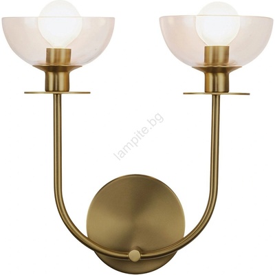 Elstead Lighting Alora Mood ALM-SYLVIA-2WB-BG-CL - Настенно осветително тяло SYLVIA 2xE14/40W/230V златисто (ED0888)