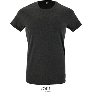 SOL'S REGENT FIT / Мъжка вталена тениска - тъмносив меланж XL (250553r6404)
