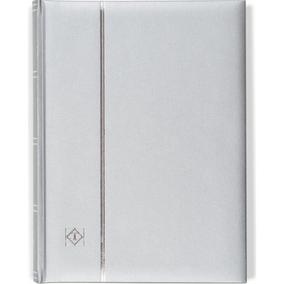 Leuchtturm Zásobník na známky COMFORT "Metalic Edition", černé listy, 64 stran Silver