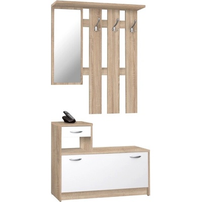 Sconto Predsieňová zostava RUBIE dub sonoma/biela