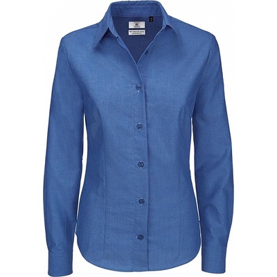 B&C Oxford košeľa pánska s dlhým rukávom modrá