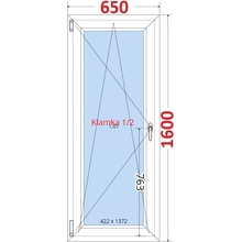 SMART Balkonové dveře Otevíravé a sklopné levé 65x160 cm bílé