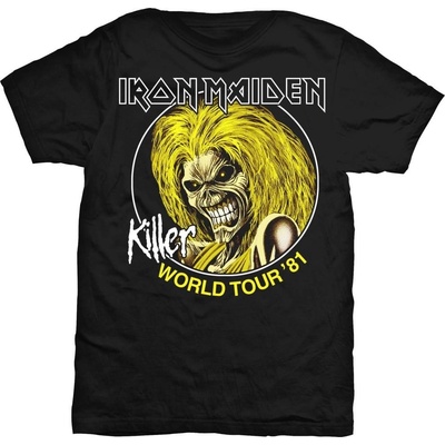 Iron Maiden tričko Killer World Tour 81 čierne