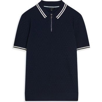 Ted Baker Блуза с яка Ted Baker Mahani Zip Polo Shirt - Navy
