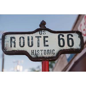 DIMEX ART Флизелинов фототапет табела за route 66 375 x 250 см