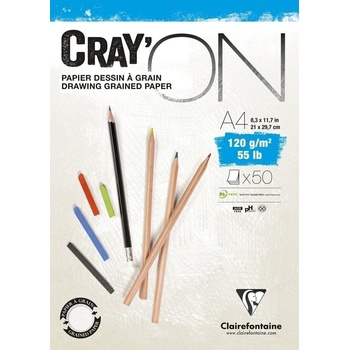 Clairefontaine Cray'On Glued Pad Скицник 50 A4 120 g (975020C)