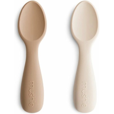 Mushie Toddler Starter Spoons lžička Natural/ Shifting Sand 12m+ 2 ks