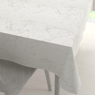 Biante obdélníkový ubrus Parma PM-116 Stříbrný mramor na krémovém 120x200 cm