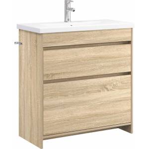 vidaXL Комплект мебели за баня Дъб сонома 81 x 40 x 84, 5 см (3404268)