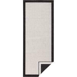 Hanse Home Черно-кремав килим за открито , 80 x 350 cm Panama - NORTHRUGS (103105-80x350)