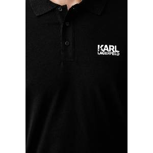 Karl Lagerfeld тениска с яка мъжка от памук с еластан (500235.745780) - answear - 111,46 лв
