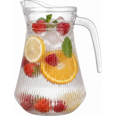 Skleněný džbán na nápoje, vodu, džus, žebrovaný Altom Design Selena 1,2 l