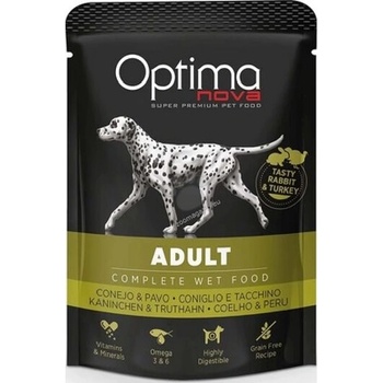 Image 1 of Optimanova Пауч OptimaNova Adult Rabbit, с заешко месо, за кучета над 12м, 0, 300 кг