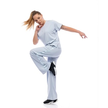 Дамски екип S-LINE SilkyStrip Светлосин XS