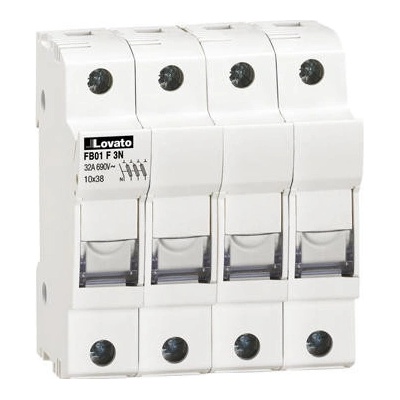 LOVATO Electric FB01F3N Poj. odpojovač, 32A, 10x38 gG/aM, 3P+N, cURus