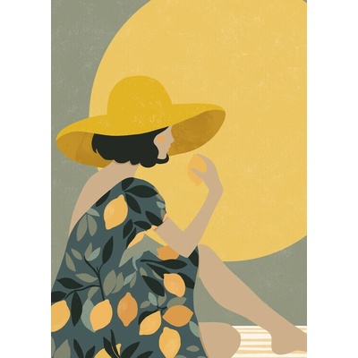 Plagát, Obraz - Lemon n the Sun, Katarzyna Gąsiorowska, 30 × 40 cm