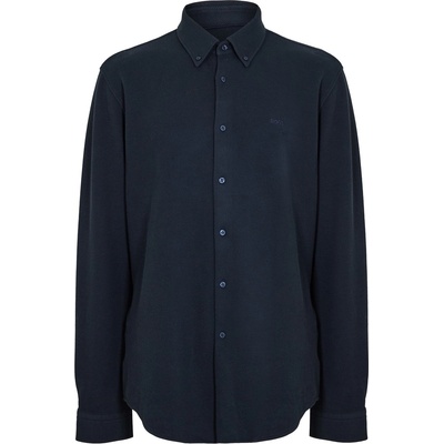 HUGO BOSS Риза с дълъг ръкав Boss Mens BOSS ORANGE Slim Fit Buttoned Long Sleeve Shirt - Blue 464