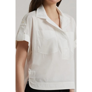 Ralph Lauren Риза Lauren Ralph Lauren дамска в бяло със свободна кройка с класическа яка 200966988 (200966988)