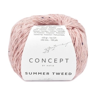 SUMMER TWEED Katia Farby SUMER TWEED: 61 svetlá ružová