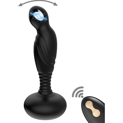 Basic X Ralph stimulátor prostaty s pohyblivou špičkou a elektrostimulací černý
