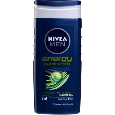 Nivea Men Energy душ гел за лице, коса и тяло 250 ml за мъже