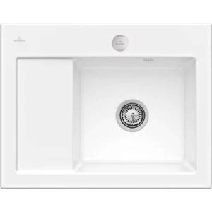 Villeroy & Boch Subway 45 - Керамична мивка 65x51 см, ексцентрично управление, CeramicPlus, Snow White 331302KG (331302KG) Мивка за вграждане