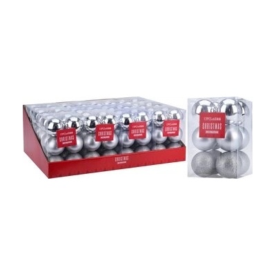 Home Styling Collection Vánoční koule Ø 6 cm sada 12 ks stříbrné