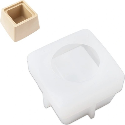 Manumi Silikonová forma na odlévání kreativní hmoty obal svíčky kvádr 81x81x64mm 1 ks