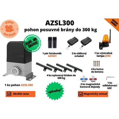 AZSL300 - pohon posuvné brány do 300 kg