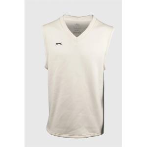 Slazenger Плетен елек Slazenger Men's Sleeveless Cricket Jumper - Cream