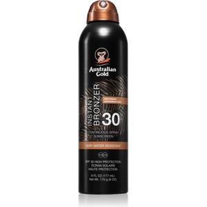 Australian Gold Instant Bronzer слънцезащитен спрей с бронзър SPF 30 177ml