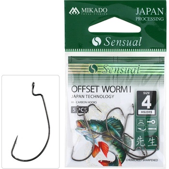 MIKADO HOOK SENSUAL OFFSET WORM BN vel.4 5 ks