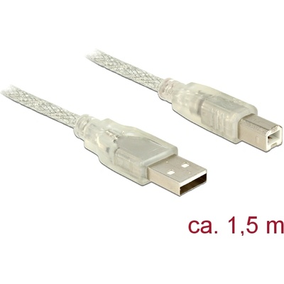 Delock USB 2.0 кабел с щепсел за конектор тип А USB 2.0 кабел с щепсел за конектор тип В, 1, 5 м