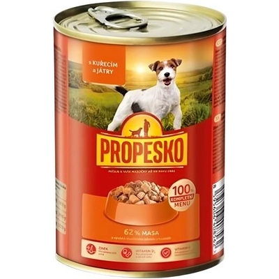 Propesko s kurecím a játry 415g